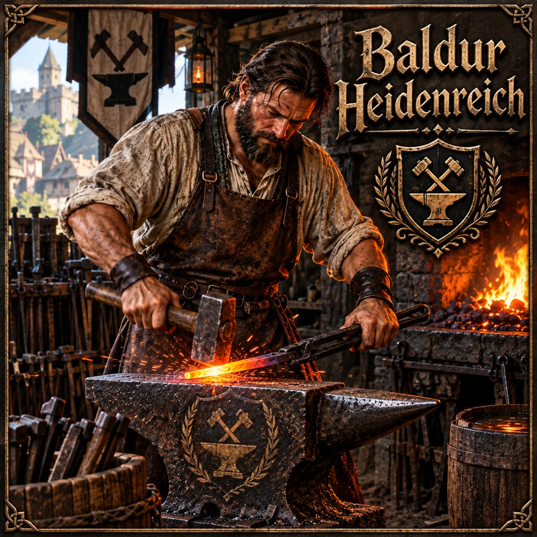 Baldur Heidenreich in seiner Schmiede